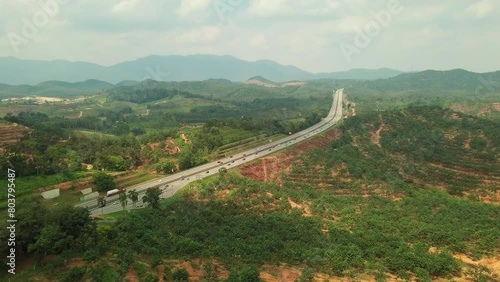 North and South Highway (PLUS) of Peninsular Malaysia aerial view photo