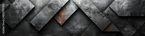 Dark gray background with diamond shapes, perfect for creating an elegant and modern design in high resolution. Created with Ai photo