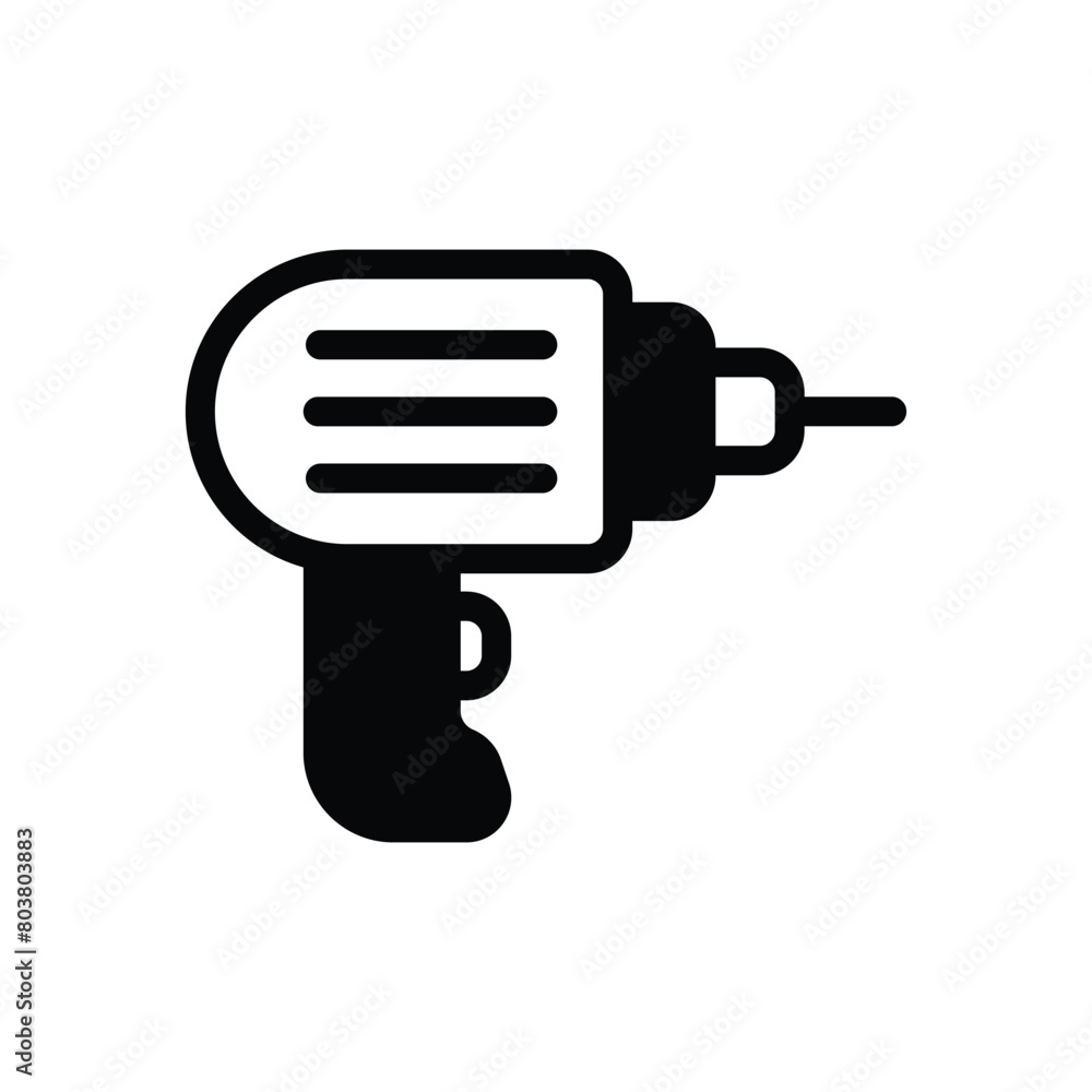 Drill Machine vector icon Drill Machine vector icon