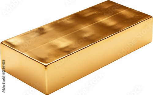 gold bar isolated on white or transparent background,transparency 