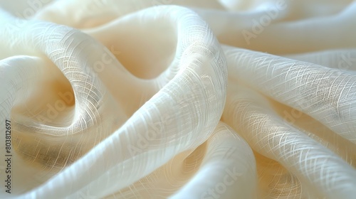 Soft and Organic Fabric Folds Close-Up