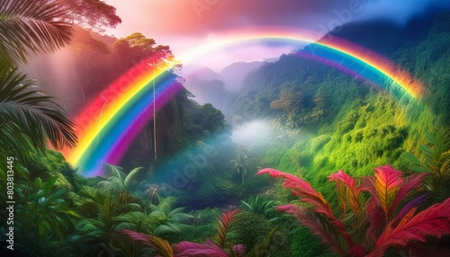  Jungle Reverie  Rainbow Mist and Lush Symphony       