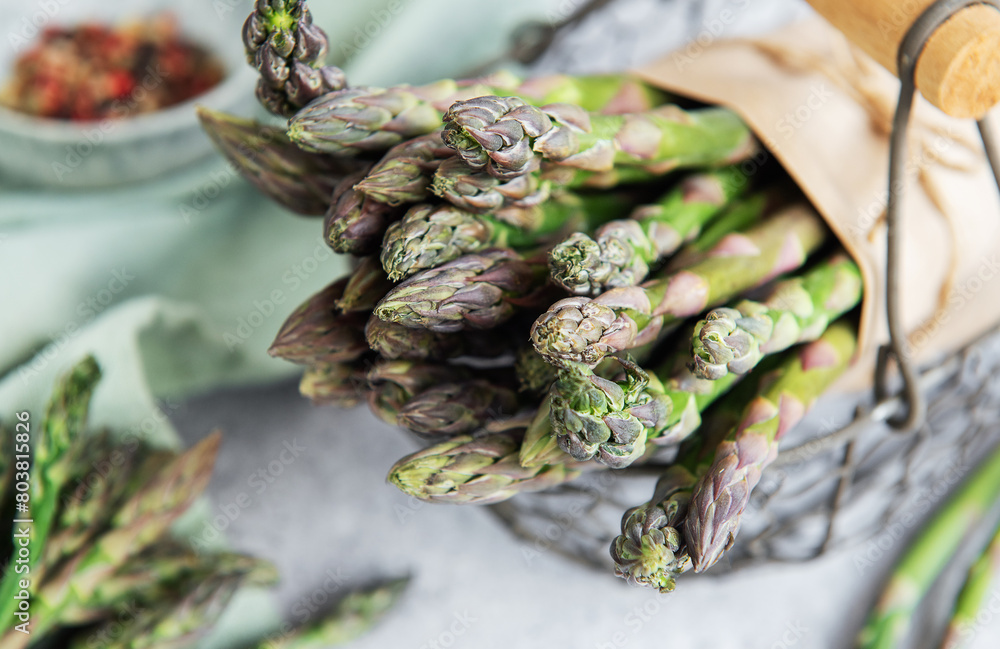 Bunches of green asparagus Bunches of green asparagus