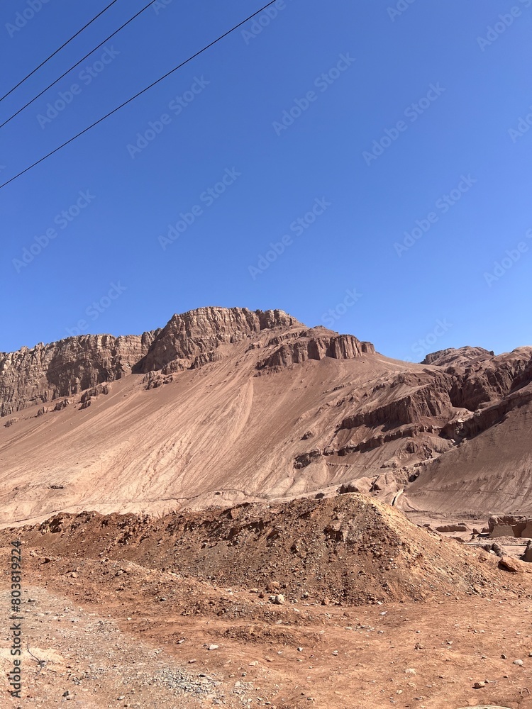 Danxia landform and moutaints in xinjiang Danxia landform and moutaints in xinjiang