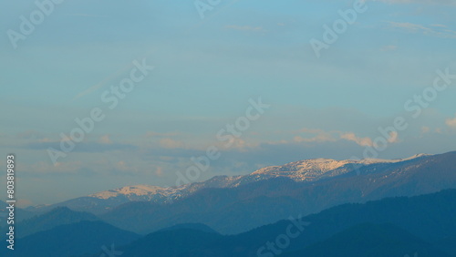 Fog Forest Mountains Magic Beautiful Morning Nature Travel. Autumn Season. © artifex.orlova