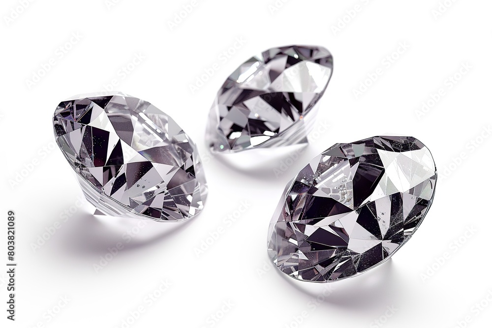 Set of diamonds isolated on white background Set of diamonds isolated on white background