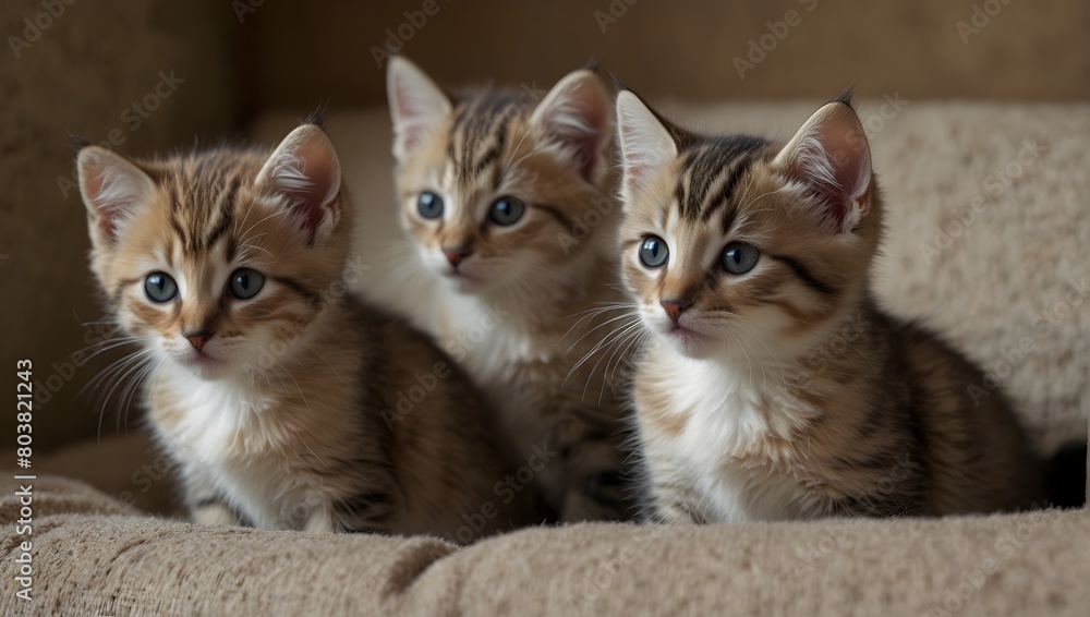 The essence of pure joy and mischief as a group of adorable kittens wreak havoc on a lazy Saturday afternoon ai_generated