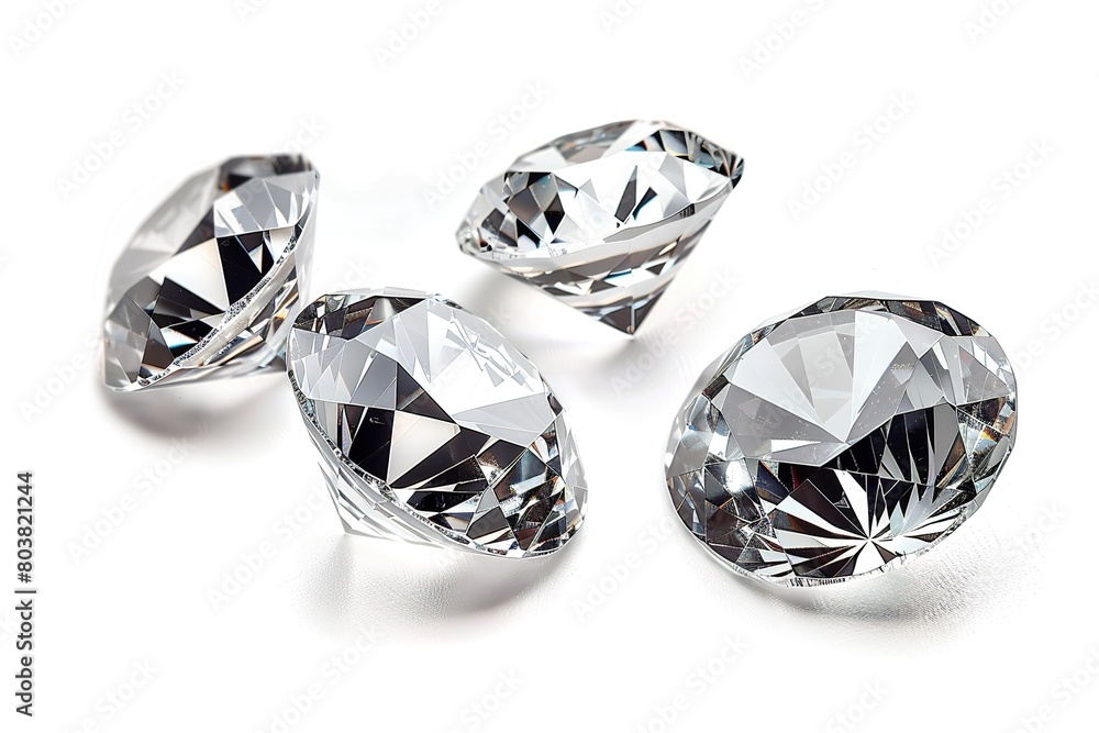 Set of diamonds isolated on white background Set of diamonds isolated on white background