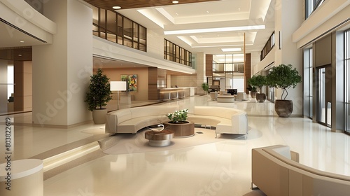 Wallpaper Mural Contemporary hospital lobby with stylish and comfortable seating, designed for patient comfort and ease Torontodigital.ca