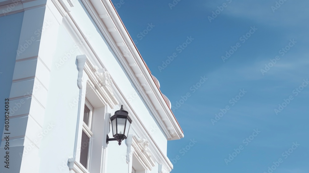 Modern apartment buildings on a sunny day with a blue sky. Facade of a modern apartment building Modern apartment buildings on a sunny day with a blue sky. Facade of a modern apartment building