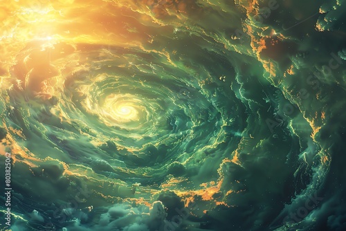 Highquality stock photo of a detailed artistic rendition of an exoplanets atmosphere, with swirling clouds and storms, showcasing the diversity of planetary weather photo