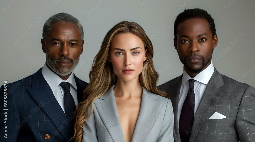 Corporate Team Dynamics: Three Professionals in Business Setting Corporate Team Dynamics: Three Professionals in Business Setting