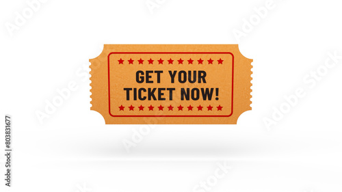 Get your ticket now! Illustration for contest lottery raffle
