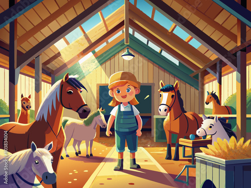 horse in the farm