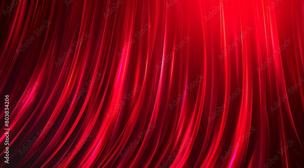Red background with abstract lines on black background Red background with abstract lines on black background