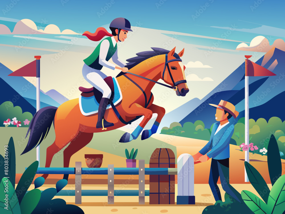 Obraz premium horse and rider