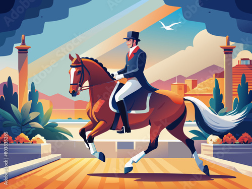 Horse and rider dressage