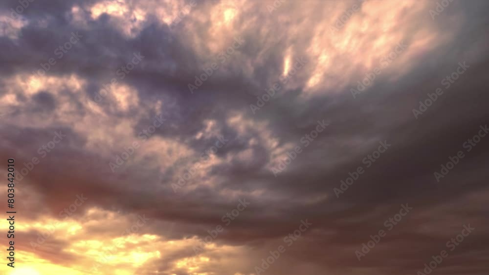 timelapse clip with yellow thunderstorm rain clouds - loop video timelapse clip with yellow thunderstorm rain clouds - loop video