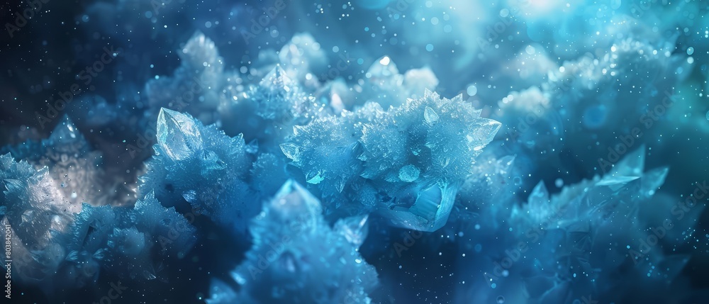 Beneath the eternal ice and crystal, lies a frozen fairy tale, bathed in dark atmosphere, colorful Strange Bizarre sharpen blur background with copy space Beneath the eternal ice and crystal, lies a frozen fairy tale, bathed in dark atmosphere, colorful Strange Bizarre sharpen blur background with copy space
