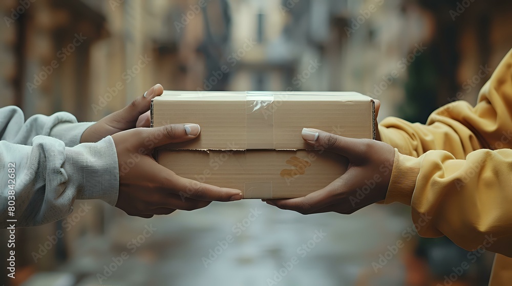 Obraz premium Handing Over Electronics: Transitioning the Devices