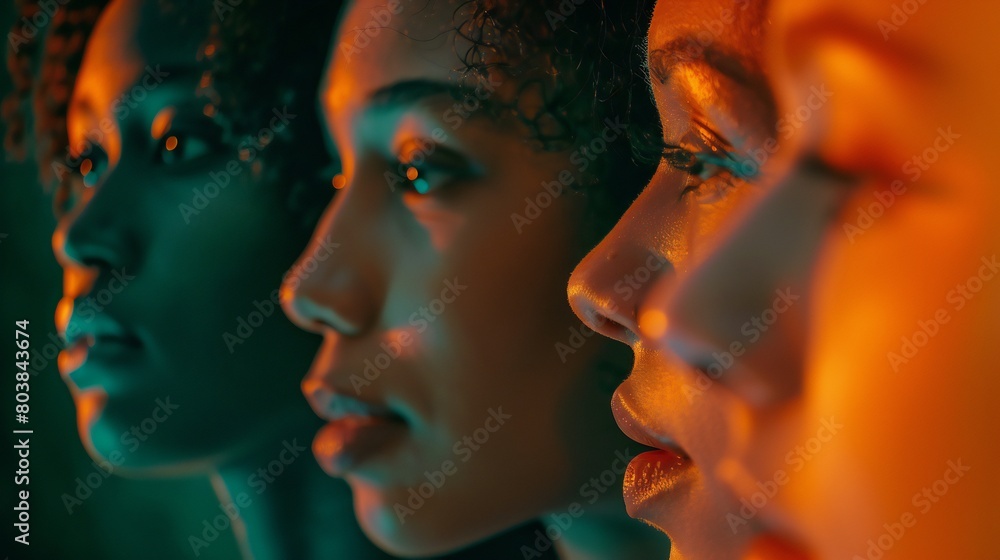 Unity Composition: A composition of diverse women's portraits symbolizes unity in diversity and the defeat of racism. Unity Composition: A composition of diverse women's portraits symbolizes unity in diversity and the defeat of racism.