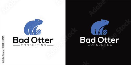 Creative otter logo design, design inspiration, vector