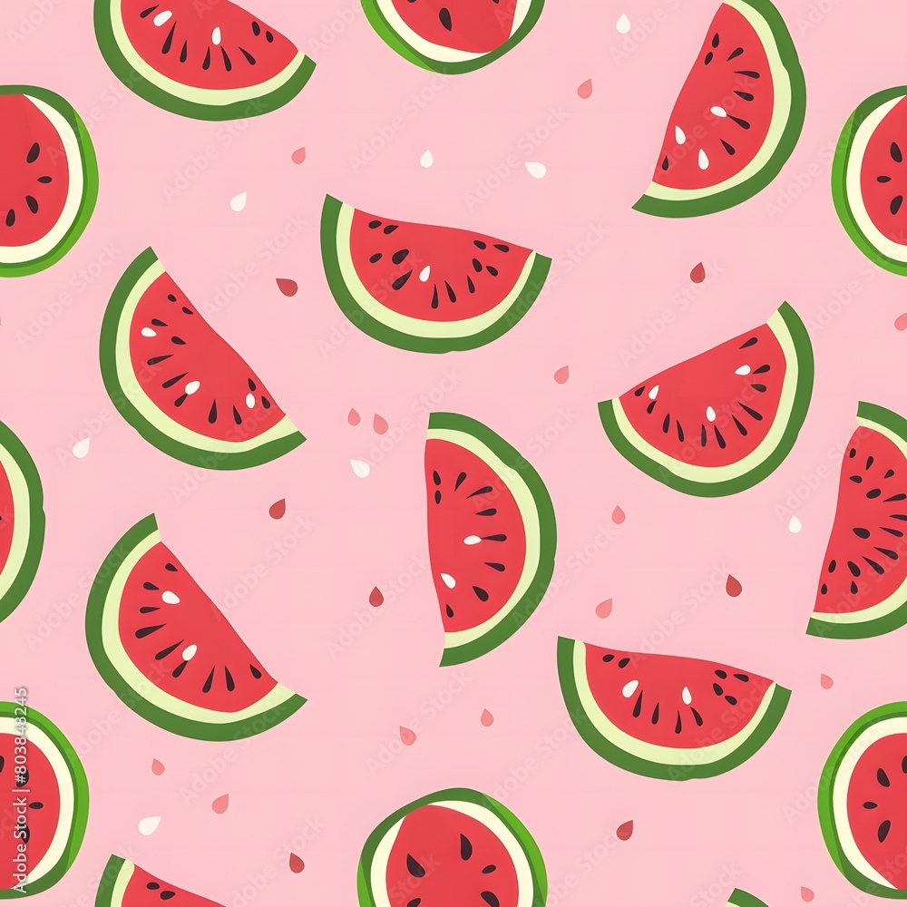 watermelon seamless pattern, pink background watermelon seamless pattern, pink background