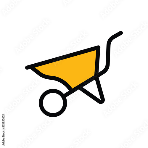 Wheelbarrow vector icon