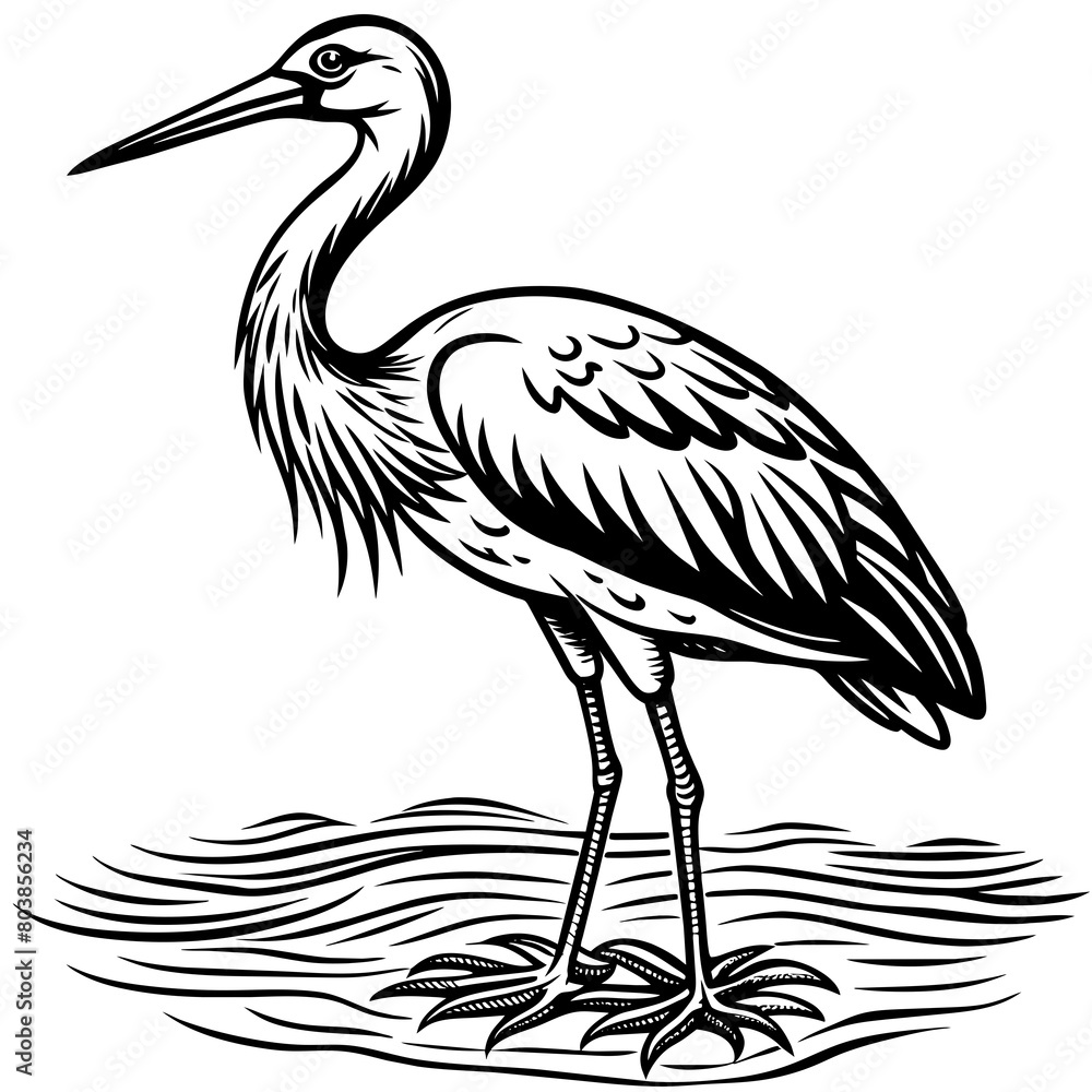 Obraz premium heron on the beach