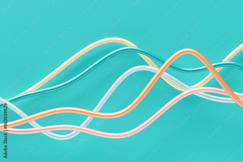 3D rendering, perfect shape, aesthetic, colorful background with abstract multicolored lines, futuristic energy concept 3D rendering, perfect shape, aesthetic, colorful background with abstract multicolored lines, futuristic energy concept