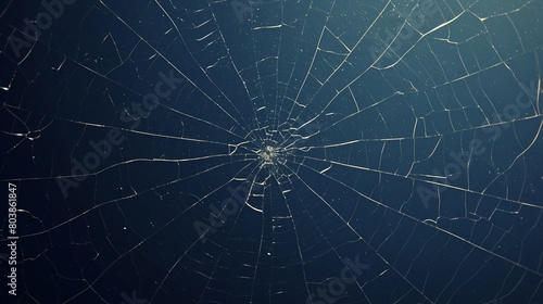 蜘蛛の巣状に割れたガラス15