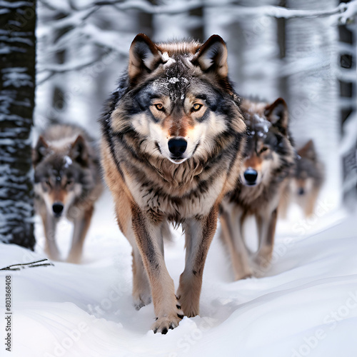 husky in the snow