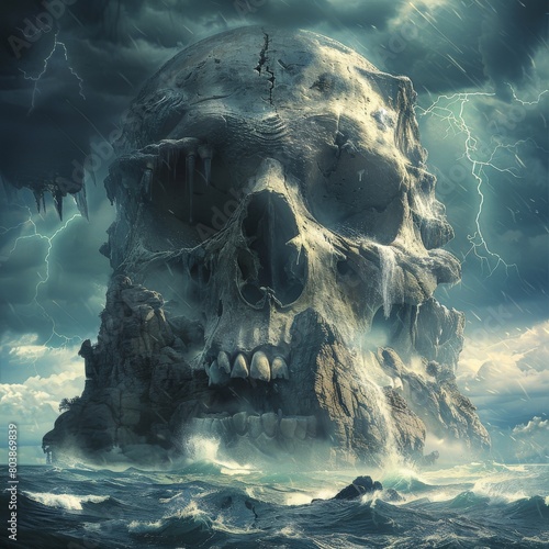 The skull-shaped island is a cursed place photo