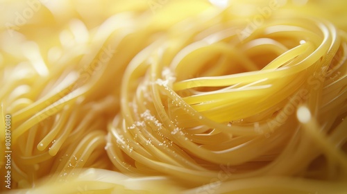 Homemade pasta on a wooden background