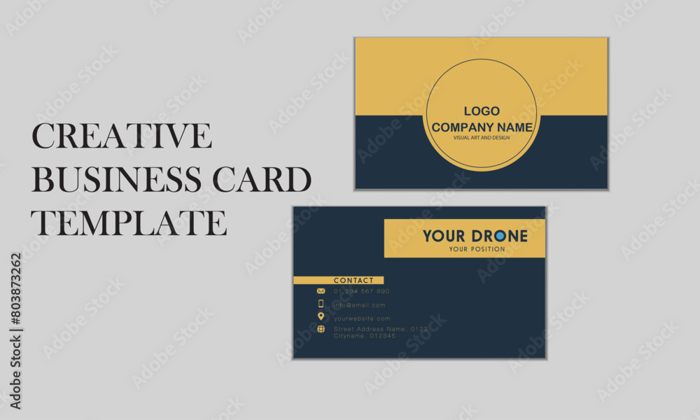 Fototapeta premium Modern Business Card - Creative and Clean Business Card Template.