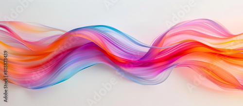 Vibrant waves of color pulse and flow over a blank white canvas, creating a dynamic and immersive abstract background that invites exploration and discovery, portrayed flawlessly in full ultra HD 