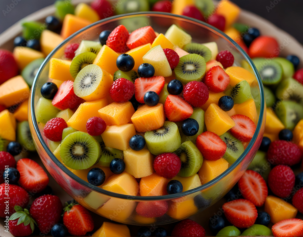 ia generated. fruit salad in a bowl ia generated. fruit salad in a bowl
