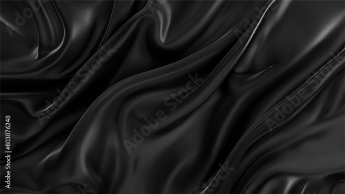 Drapery silk fabric luxury background. Wavy satin cloth texture pattern. Elegant curve motion image realistic design.