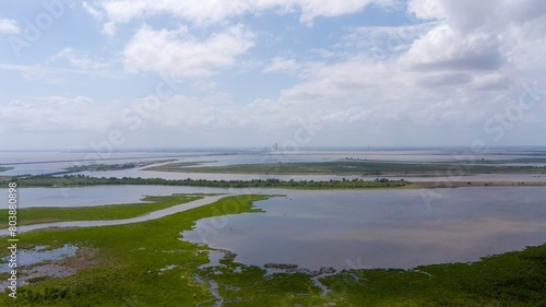 Aerial view of the Mobile Bay Delta