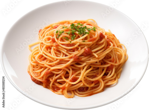napolitan spaghetti isolated on white or transparent background,transparency 