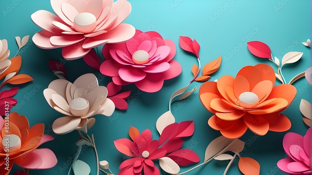 colorful Mexican flower wall covering, bright floral background, mandala design concept, exquisite illustration for Rangoli, wall covering in the manner of embroidery, Hispanic textile art, careful de