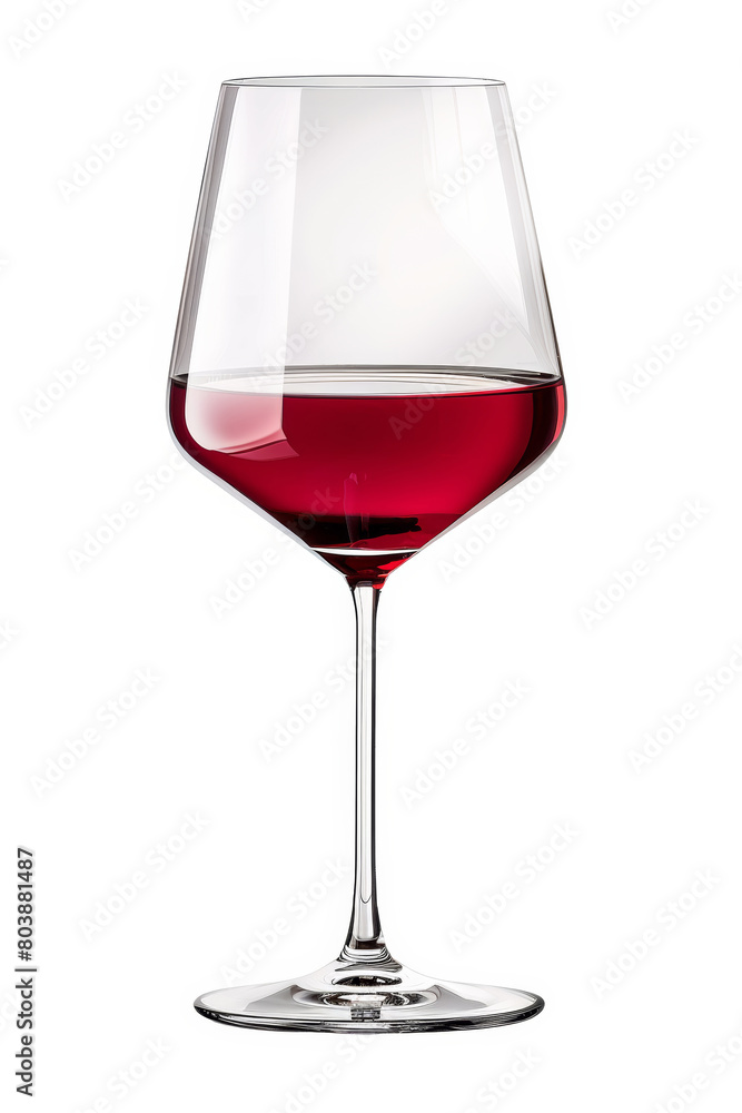 Isolated Red Wine Glass for Versatile Design Use