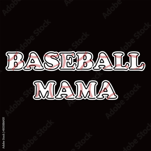 Baseball mom mama mother vector illustration sign