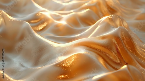 Golden Opulence: A Luxurious and Tactile Abstract Composition