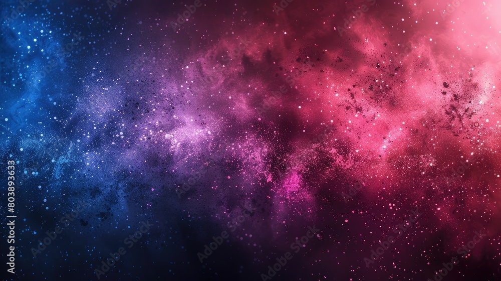 Naklejka premium A colorful galaxy with blue and red swirls. The colors are vibrant and the stars are scattered throughout the scene