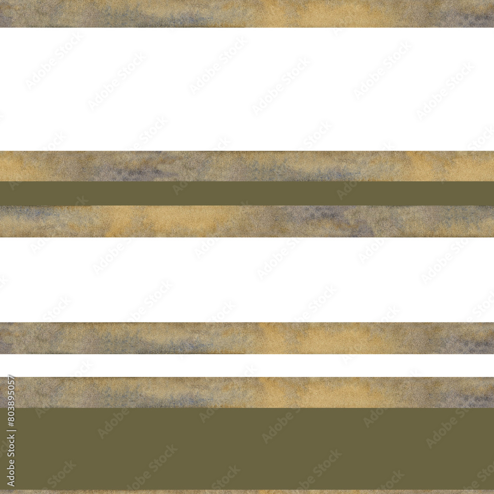 Seamless pattern of geometric stripes of golden beige ribbon from an old vintage writing set. Watercolor illustration for a template for Knowledge Day, Book Day, antique store Seamless pattern of geometric stripes of golden beige ribbon from an old vintage writing set. Watercolor illustration for a template for Knowledge Day, Book Day, antique store