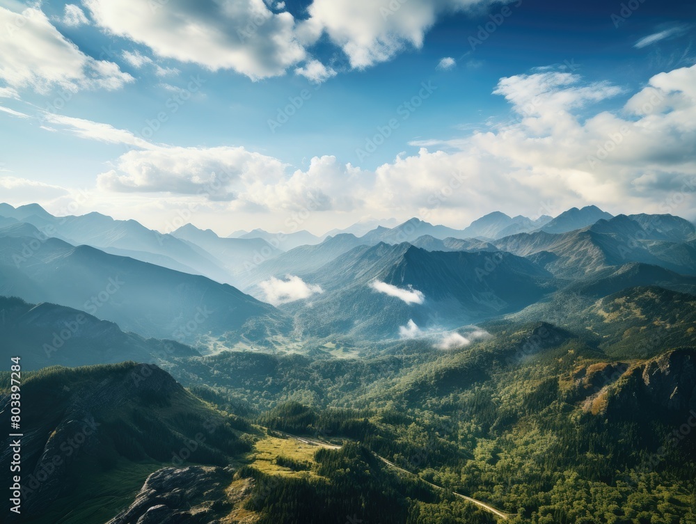 Breathtaking mountain landscape with dramatic clouds Breathtaking mountain landscape with dramatic clouds