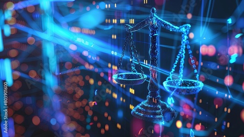 Futuristic digital scales of justice in cyberspace