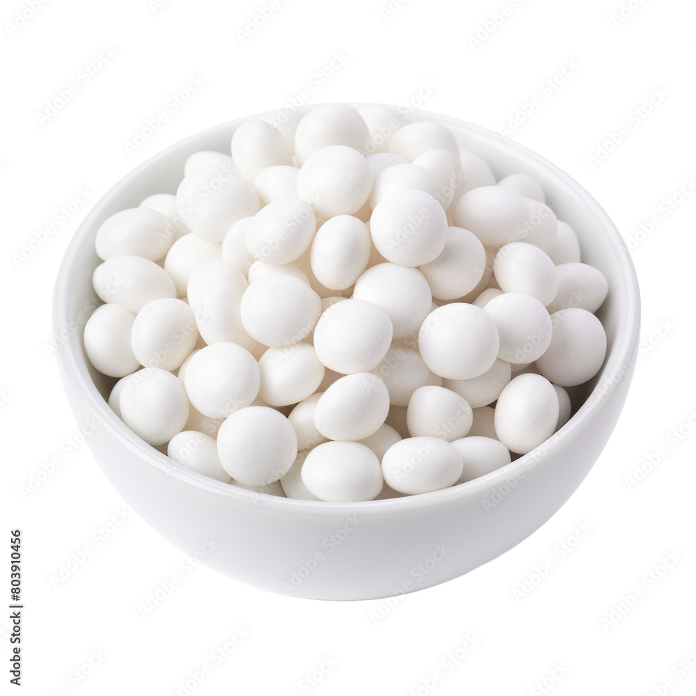 white candies isolated on white or transparent background,transparency 
