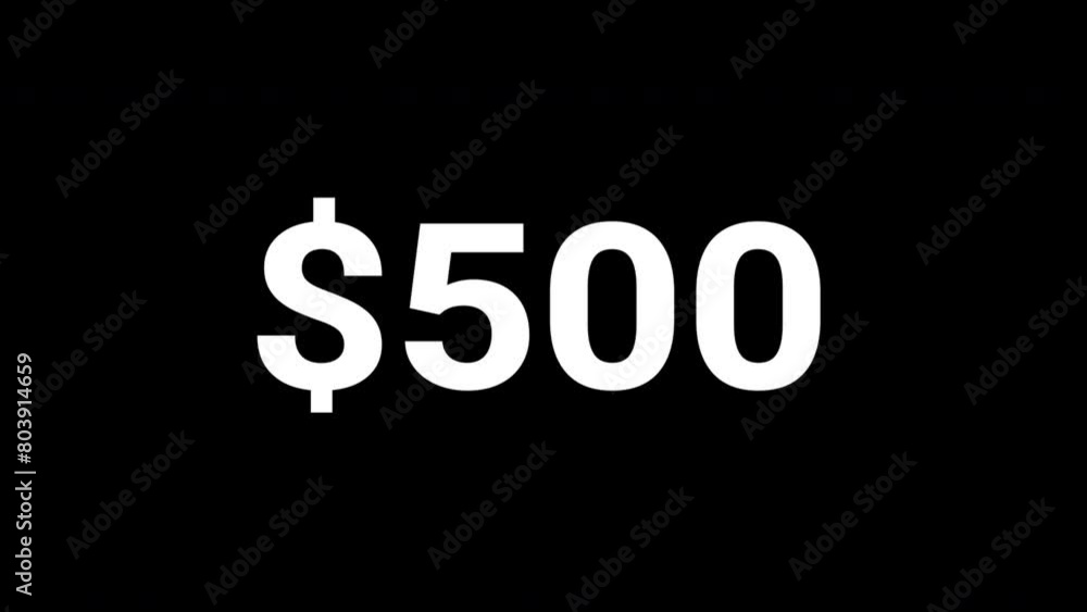 Increase counting numbers with dollar sign 0 to 1k amount investment or figures concepts Increase counting numbers with dollar sign 0 to 1k amount investment or figures concepts